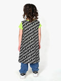 Green Plain Top with Attached Zebra Print Shrug