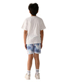 Graphics Printed T-shirt with Drawstring Shorts Set