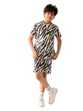 All Over Printed T-shirt with Drawstring Shorts Set