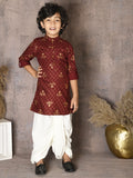 Batik Print Kurta with Dhoti Set