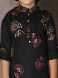 Paisley Print Kurta with Dhoti Set