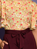 Floral Top with Skirt Palazzo Set