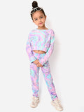 Designer Crop Sweatshirt Tee with Legging