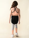 Sleeveless Crop Top with Colorblock Legging Set