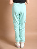 Solid Plain Cargo Joggers