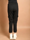 Solid Plain Cargo Joggers