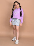 Joyful Applique Girlish Sweatshirt