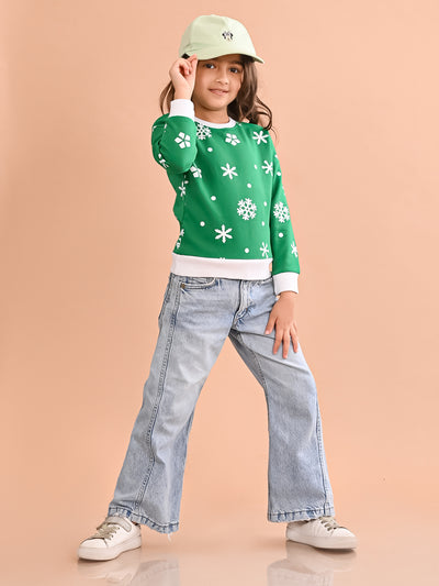 Girls Printed Sweatshirt