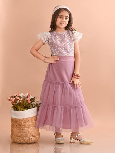 Girls Sequence top with Lehenga set