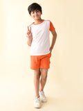 Colorblock Solid T-shirt with Shorts Set