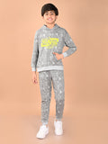 Lilpicks Boys Overall Printed Sweatshirt with joggers