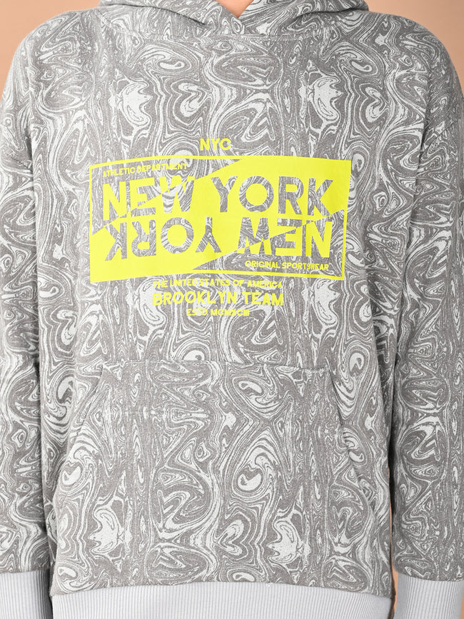 Lilpicks Boys Overall Printed Sweatshirt with joggers