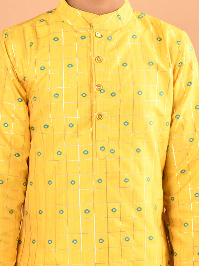 All Over Printed Mandarin Collar Straight Kurta Pajama Set