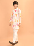 Ombre Printed Button Down Straight Kurta Pajama Set