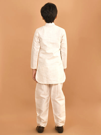 Sequin Embellished Button Down Straight Kurta Pajama Set