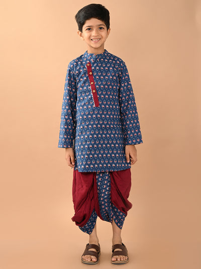 Ethnic Motifs Printed Straight Dhoti Kurta Set