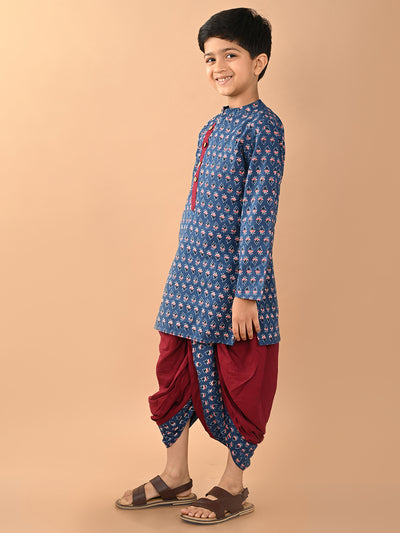 Ethnic Motifs Printed Straight Dhoti Kurta Set