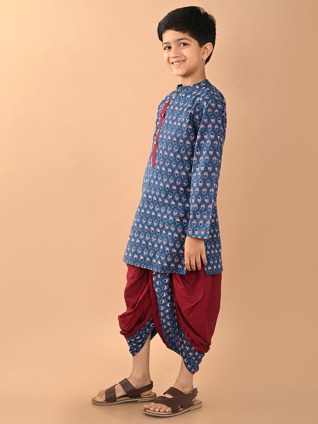 Ethnic Motifs Printed Straight Dhoti Kurta Set