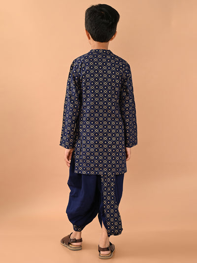 Ethnic Motifs Printed Straight Dhoti Kurta Set