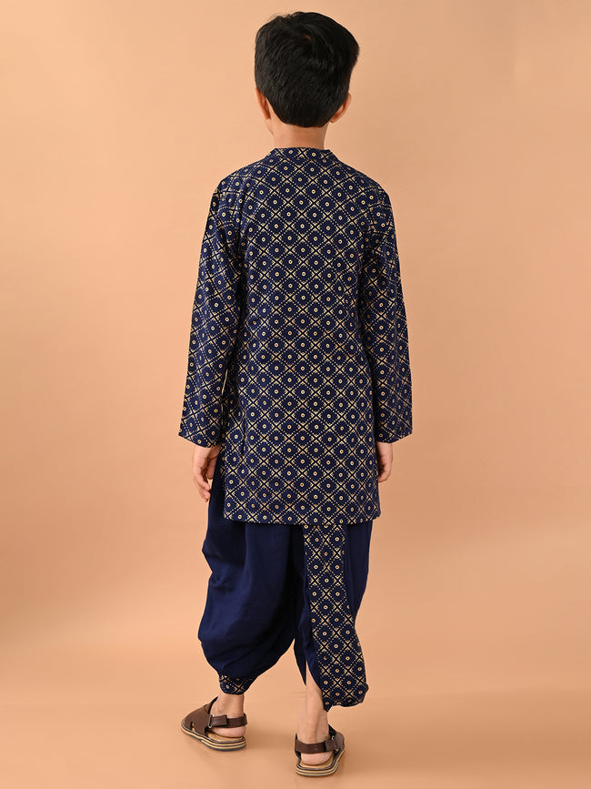 Ethnic Motifs Printed Straight Dhoti Kurta Set