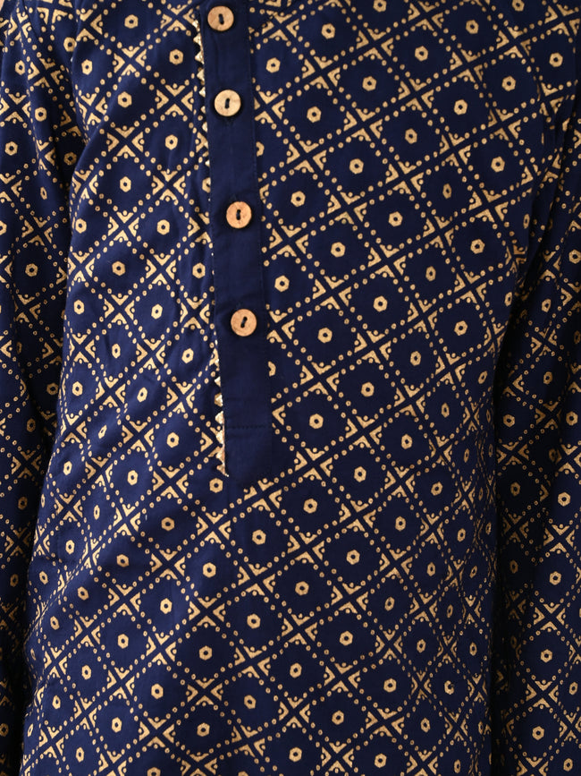 Ethnic Motifs Printed Straight Dhoti Kurta Set