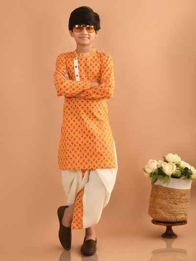 Ethnic Motifs Printed Straight Dhoti Kurta Set