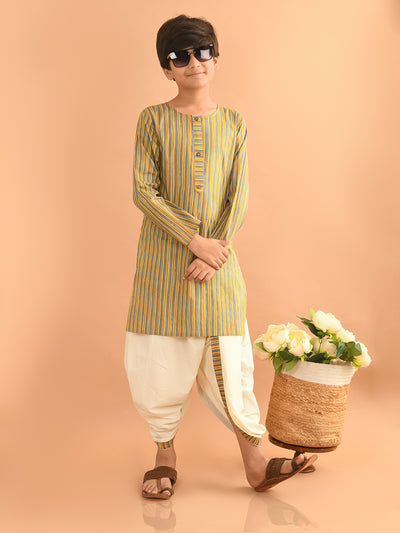 All Over Printed Straight Dhoti Kurta Set