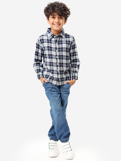 Chekered Printed Full Sleeves Casual Shirt