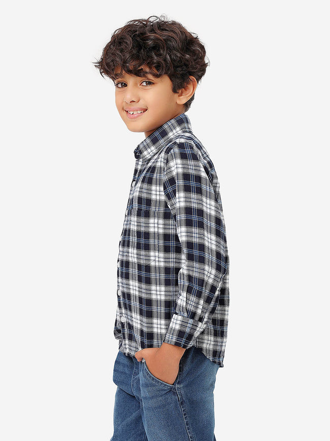 Chekered Printed Full Sleeves Casual Shirt