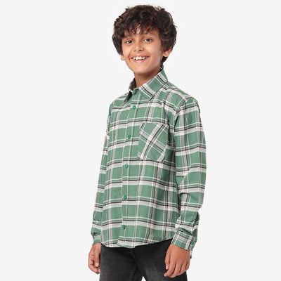 Boys Full Sleeves Checkered Shirt