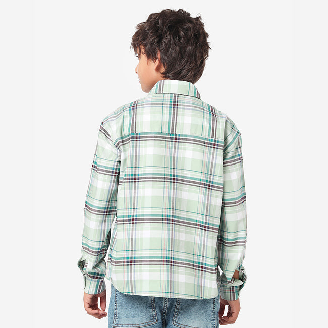 Boys Full Sleeves Checkered Shirt