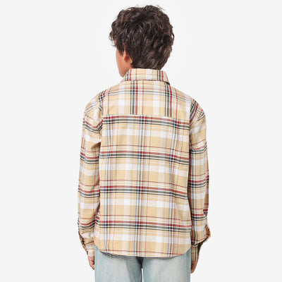 Boys Full Sleeves Checkered Shirt