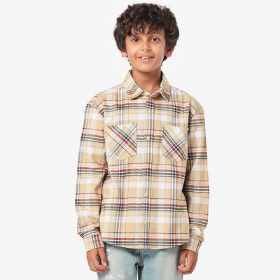 Boys Full Sleeves Checkered Shirt