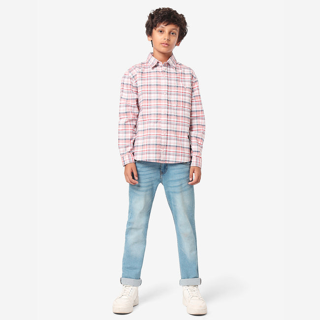 Boys Full Sleeves Checkered Shirt