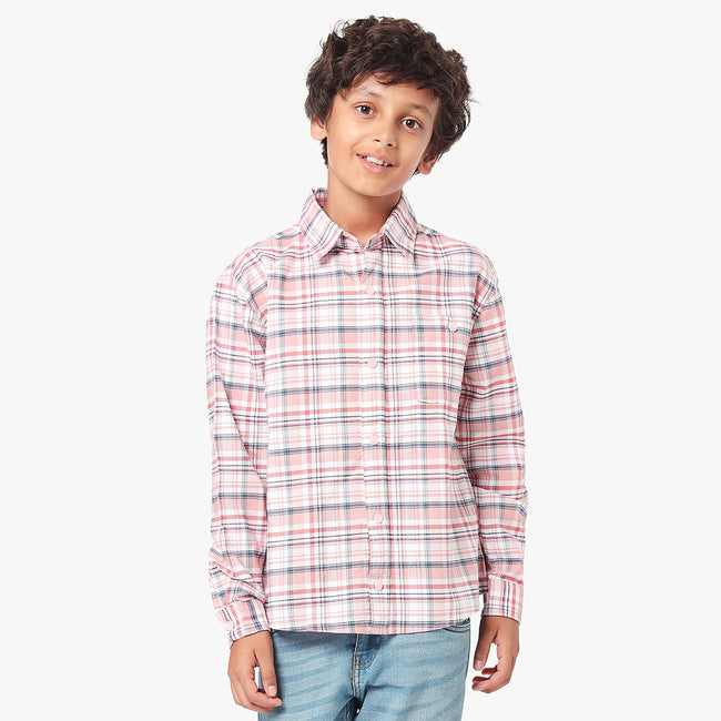 Boys Full Sleeves Checkered Shirt