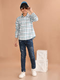 Boys Full Sleeves Checkered Shirt