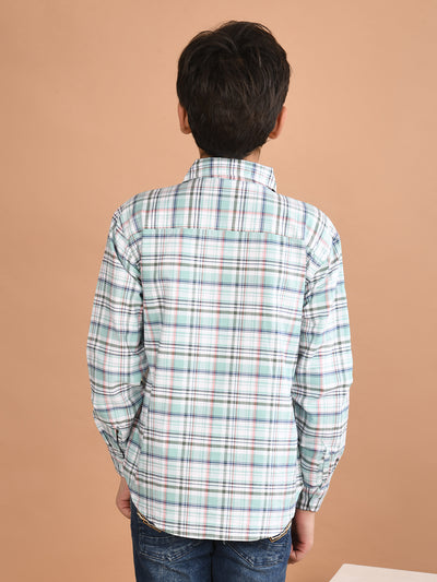 Boys Full Sleeves Checkered Shirt