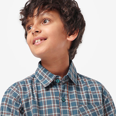 Boys Full Sleeves Checkered Shirt