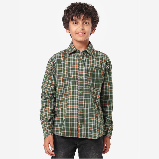 Boys Full Sleeves Checkered Shirt