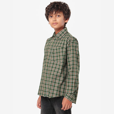 Boys Full Sleeves Checkered Shirt