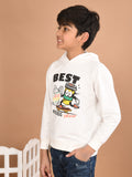 Boys Printed Full Sleeves Hooded Sweatshirt