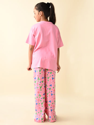 Sparrow Printed T-shirt with Ankle Cut Palazzo Set