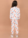 Dinosaurs Printed Full Sleeves Sweatshirt and Jogger Co-ord Set