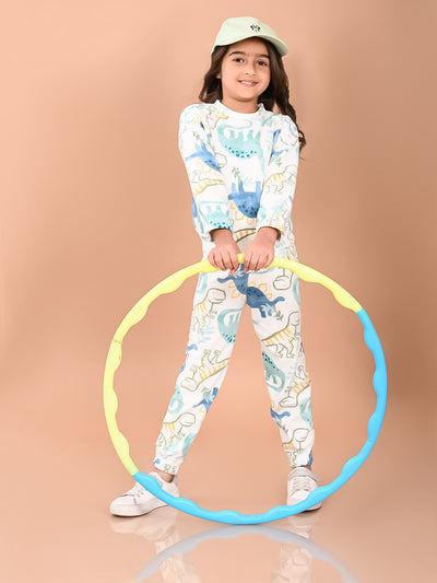 All Over Dinosaurs Printed  Sweatshirt and Jogger Co-ord Set