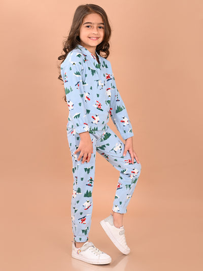 Funky Printed Full Sleeves Sweatshirt and Jogger Co-ord Set