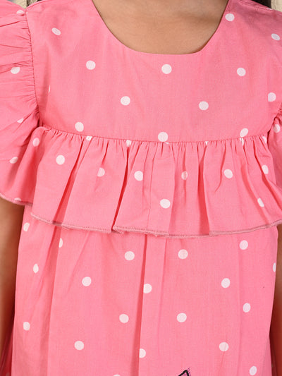 Cat & Mouse Printed Ruffle Fit  Flare Dress