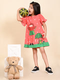 Watermelon Girl Printed Knee Length A-line Dress