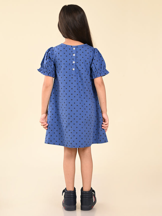 Unicorn PrinteUnicorn Printed Knee Length A-line Dressd Knee Length A-line Dress