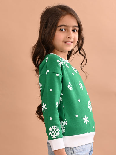Girls Printed Sweatshirt