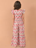 Ethnic Motif Printed Gota Patti Embellished Top Sharara Set